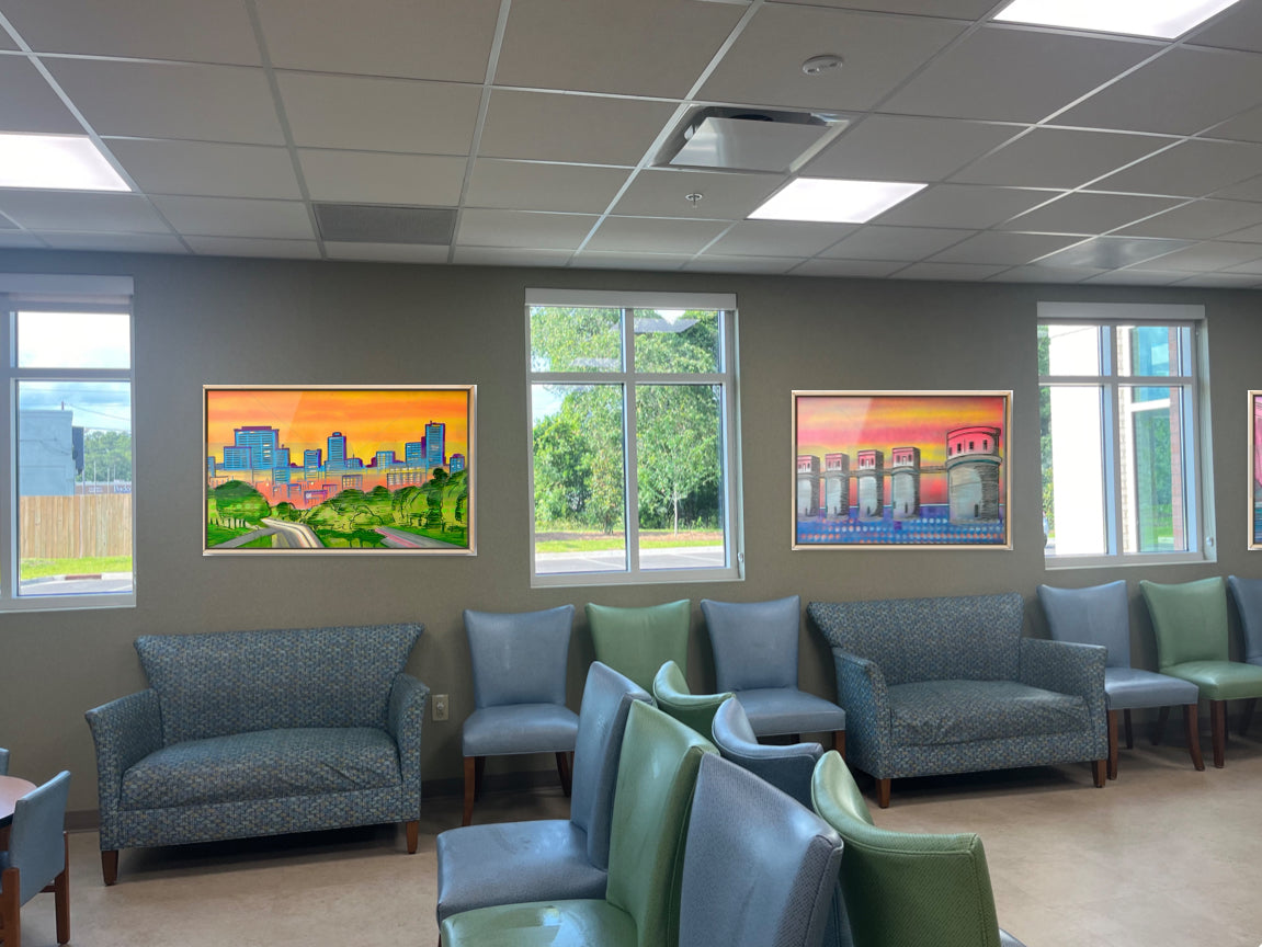 Lexington Pediatrics Pop Art Lobby Series of 4                 (framing and installation included)